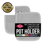 Ritz Terry Potholder & Hot Pad: Unparalleled Heat 2-PACK, Titanium Grey. Fixed Price $21.98.