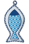 Pocket Oven Mitt Geometric Fish Embroidered Kay Dee Designs New. Fixed Price $5.79.