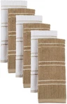 Dii Ribbed Terry Kitchen Basics Dishtowels, 18X28", Mocha. Fixed Price $17.99.