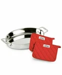 All Clad Stainless Steel 15" Oval Baker/roaster With Pot Holders Model 2017. Fixed Price $78.95.