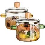 Glass Pot 1600ML Clear Heat-resistant Quick Heating Simmer Cookware. Fixed Price $56.98.