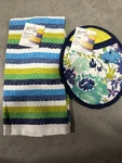 SET/2 Logo Kitchen Towel/pot Holder Fiestaware Nwt. Fixed Price $16.57.