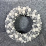 Trader Joe Wreath Wool Felted Handcrafted Balls Gray White Neutral Nwt 10. Fixed Price $23.98.