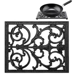 Sumnacon 14.9"X12" Cast Iron Trivet For Hot Dishes Pans Teapots Rustproof. Fixed Price $46.58.