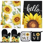 Leinuosen 6 Classic Sunflower Kitchen Towels Decor And Yellow, White. Fixed Price $20.41.