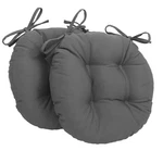 Blazing Needles Solid Twill Round Tufted Chair Cushions Set Of 2 16 Steel Grey. Fixed Price $62.18.