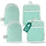 Casa Platino Heat Resistant Oven Mitts & Pot Holders, 4-PIECE. Fixed Price $17.21.