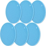 Homedge Silicone Trivets Mat, 6 Packs Multipurpose Non Slip Heat Blue. Fixed Price $14.76.