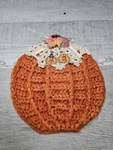 Pumpkin Pie Potholder Decorative Thick New Handmade Crochet Thanksgiving G16C. Fixed Price $15.00.