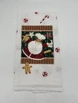 Kay Dee Designs Screen Printed Kitchen Tea Towel Santa Candy Cane Gingerbread. Fixed Price $7.00.