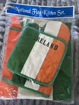 Ireland National Flag Kitchen Set. Potholder Apron ,oven Mitt Irish St Patrick. Fixed Price $15.00.