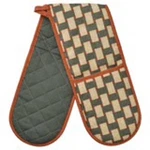 Double Duty Defender: Ikea Rinnig Patterned Oven Mitt For Two-handed Heroics. Fixed Price $12.00.