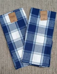 New Design Imports (dii) Kitchen Towels White & Blue Plaid 2 Pack. Fixed Price $13.50.