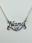 Disney Nana Necklace Silver Mickey Mouse Pendant Rhinestone Chain Gift. Fixed Price $14.99.