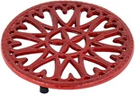 C-33R Sunburst, Woodstove Tabletop Cast Iron Trivet, 7" Diameter, Red. Fixed Price $41.67.