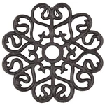 Gasar Cast Iron Trivet, Metal Victorian Design, Rubber Feet, 8 Inches. Fixed Price $26.08.
