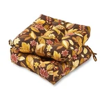 Greendale Home Fashions Square Outdoor Dining Seat Cushion (set Of 2), Russet.... Fixed Price $74.85.