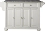 Crosley Alexandria Rolling Kitchen Island With Granite Top Storage White. Fixed Price $852.99.