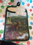 New! Wildlife Moose Pocket Mitt Potholder Cotton Terry Inside Kay Dee Designs. Fixed Price $10.99.