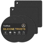 Silicone Trivet Mats, 4 Pack Hot Pads Pot Holders For Kitchen, Heat Resistant No. Fixed Price $9.69.