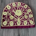 Vintage Velvet Cozy Gold Embroidery Mirrored Teapot Cover Handmade. Fixed Price $55.98.