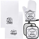 Teenyyou Kitchen Set 5 Pcs Dish Towels Oven Pads Pot Holder Mitt. Fixed Price $11.98.