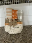 New With Tags Mud Pie "happy Fall" Decorative 3 Hand/dish Towels/ Canvas Holder. Fixed Price $10.50.