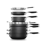 Calphalon 9PC Hard Anodized Aluminum Set Fry Dutch Oven Cookware Pans. Fixed Price $194.99.