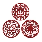 Colinda Silicone Trivet For Hot Dishes, Pot And Pads 2-MERLOT Red. Fixed Price $21.73.