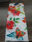 (1) New Beautiful Spring Hand Towel. White With Colors SHIPN24HRS. Fixed Price $13.88.