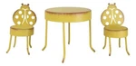 Enchanted Fairy Garden Miniature Metal Yellow Ladybug Table And 2 Chairs Set. Fixed Price $14.99.
