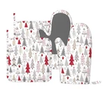 Oven Mitts Pot Holders Set Christmas Pine Tree White Winter Silicone Kitchen. Fixed Price $39.01.