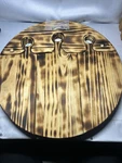Set Of Three Cutting Boards Wall Mount 18 Round By Thick Oil. Fixed Price $85.00.