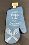 Enjoy Life - Kitchen Decor Oven Mitt Pot Holder Towel Build Your Set. Fixed Price $12.99.