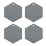 Uxcell 4PCS Silicone Trivet Mats Heat Resistant Pot Holders For Gray. Fixed Price $16.41.