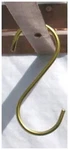 Solid Brass Pot Rack & Pan Hooks - Storage Display Hangers. Fixed Price $10.00.