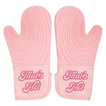 Paris Hilton Oven Mitt Set With Iconic That's Hot Design, Heat 2-QUART, Pink. Fixed Price $21.00.