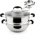 Avacraft 18/10, 3 Piece Stainless Steel Cooking Pot Set With Silver,black. Fixed Price $87.93.
