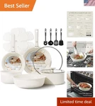 Gourmet 17-PIECE Pots And Pans Set Nonstick, Dishwasher Safe, Induction Ready. Fixed Price $99.99.