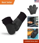 Elegant Silicone Oven Mitt Set, 500 F Heat Protection & Splash Guard - 2PC. Fixed Price $59.99.