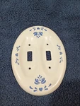 Pfaltzgraff Yorktowne Patterned Pottery Double Light Switch Cover. Fixed Price $39.99.
