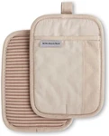 Kitchenaid Pot Holder Set Of 2 Silicone Grip Hot Pads Heat Resistant Beige. Fixed Price $21.96.