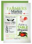 Mukitchen Cotton Designer Print Flour Sack Towel, Farmers Market, 6600-1621. Fixed Price $7.99.