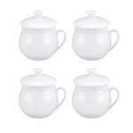 Hic Kitchen Pot De Creme Custard Cup Set With Lids, Fine Of 4, White. Fixed Price $26.46.