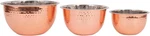 Creative Co-op Set Of 3 Hammered Stainless Steel Bowls W/copper Colored Exterior. Fixed Price $50.00.