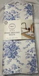 Market Finds Dish Drying Mats (2) Blue Flowers Reversible 15 X 20MICROFIBER Nip. Fixed Price $17.99.