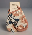 Badgley Mischa Set Of 2 Mini Mitts Pot Holders Romantic Floral Butterfly Pink. Fixed Price $26.00.