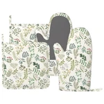 Wildflowers Herbs And Leaves Oven Mitts Pot Holders Sets Silicone Beige F.... Fixed Price $35.13.