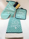 Novelty Kitchen Dish Towel Pot Holder & Mitt Set Of 3 Home Where The Heart. Fixed Price $28.00.