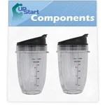 2PK 18OZ Cup Sip No Seal Flip Lids For Nutri Ninja Blender W/auto-iq BL682. Fixed Price $25.99.
